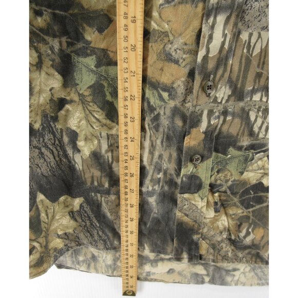 VINTAGE Mossy Oak Shirt XL Treestand Camo Hunting MAD Calls Military - Picture 4 of 15